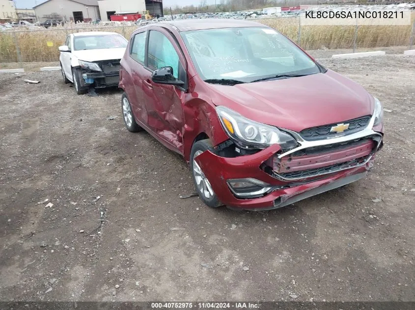 2022 Chevrolet Spark Fwd 1Lt Automatic VIN: KL8CD6SA1NC018211 Lot: 40752975