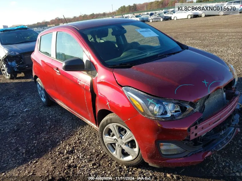 2022 Chevrolet Spark Fwd Ls Automatic VIN: KL8CB6SAXNC015670 Lot: 40808096