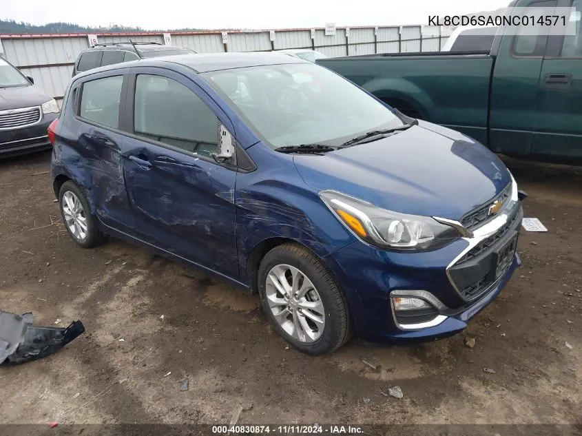 2022 Chevrolet Spark 1Lt VIN: KL8CD6SA0NC014571 Lot: 40830874