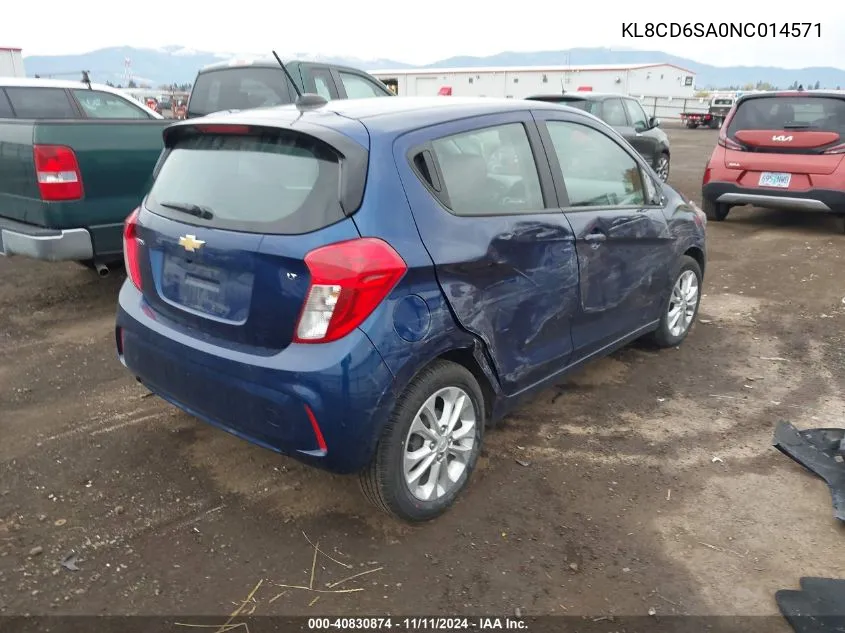 2022 Chevrolet Spark 1Lt VIN: KL8CD6SA0NC014571 Lot: 40830874