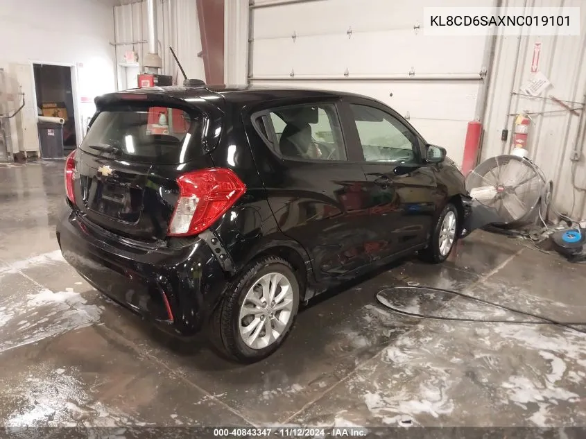 2022 Chevrolet Spark Fwd 1Lt Automatic VIN: KL8CD6SAXNC019101 Lot: 40843347