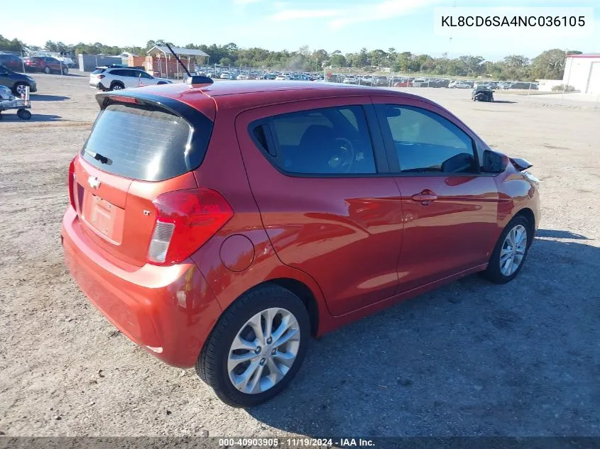 2022 Chevrolet Spark Fwd 1Lt Automatic VIN: KL8CD6SA4NC036105 Lot: 40903905