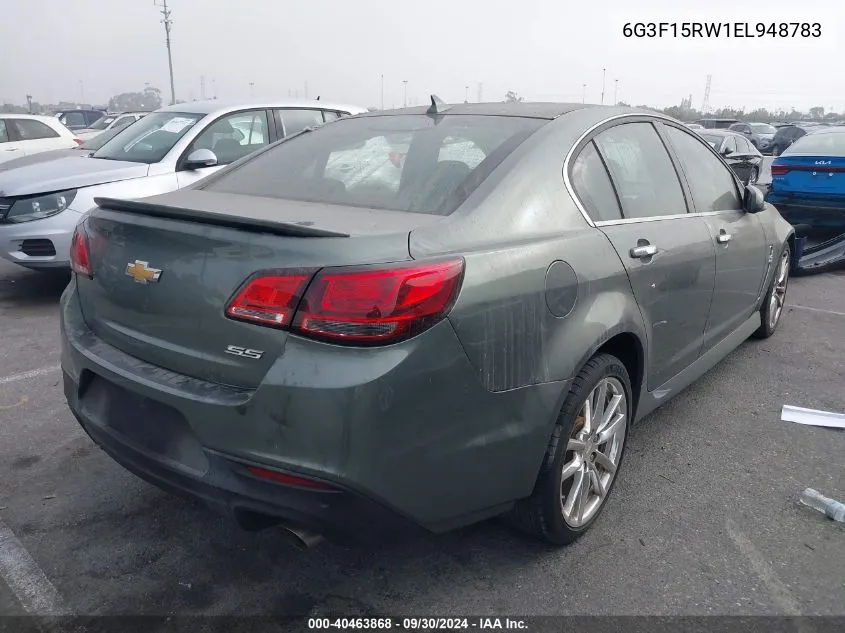 2014 Chevrolet Ss VIN: 6G3F15RW1EL948783 Lot: 40463868