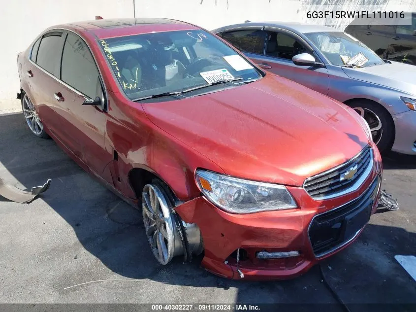 6G3F15RW1FL111016 2015 Chevrolet Ss