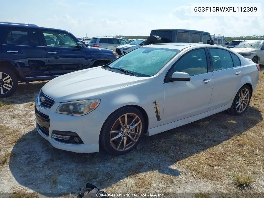 2015 Chevrolet Ss VIN: 6G3F15RWXFL112309 Lot: 40541339