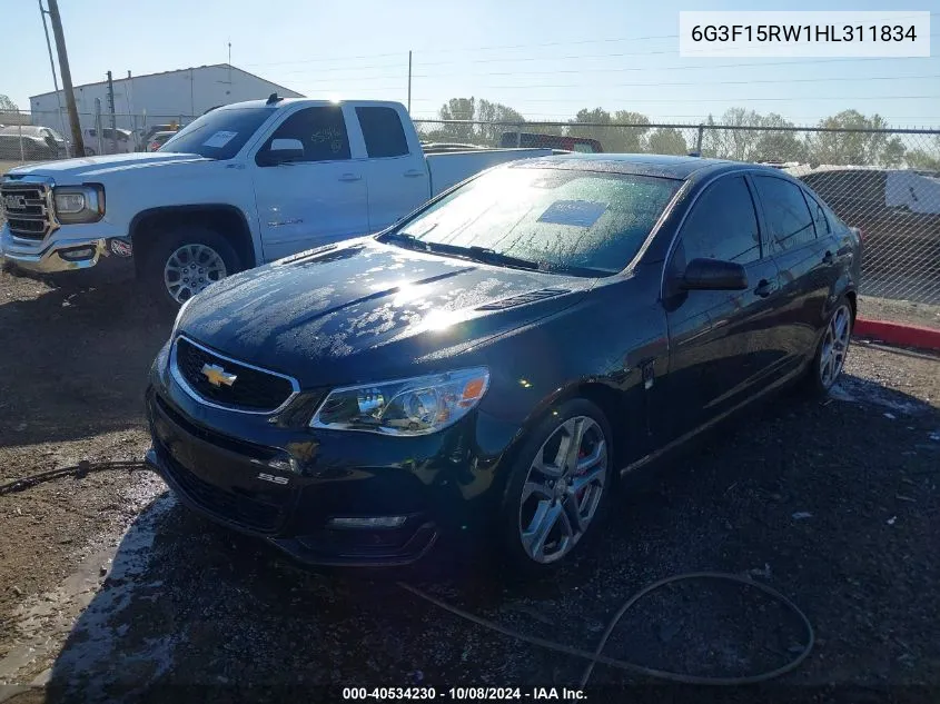 2017 Chevrolet Ss VIN: 6G3F15RW1HL311834 Lot: 40534230