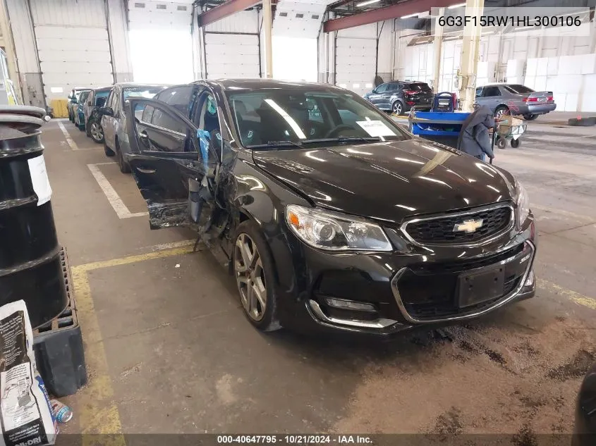 2017 Chevrolet Ss VIN: 6G3F15RW1HL300106 Lot: 40647795