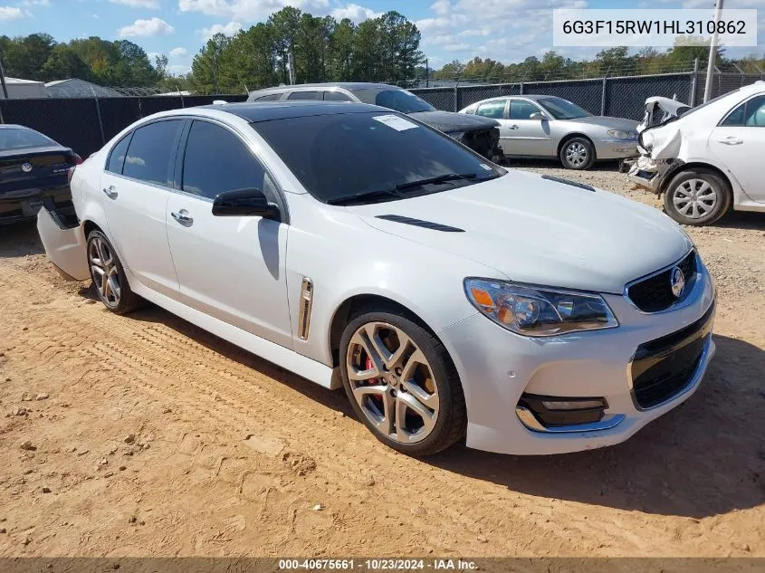 2017 Chevrolet Ss VIN: 6G3F15RW1HL310862 Lot: 40675661