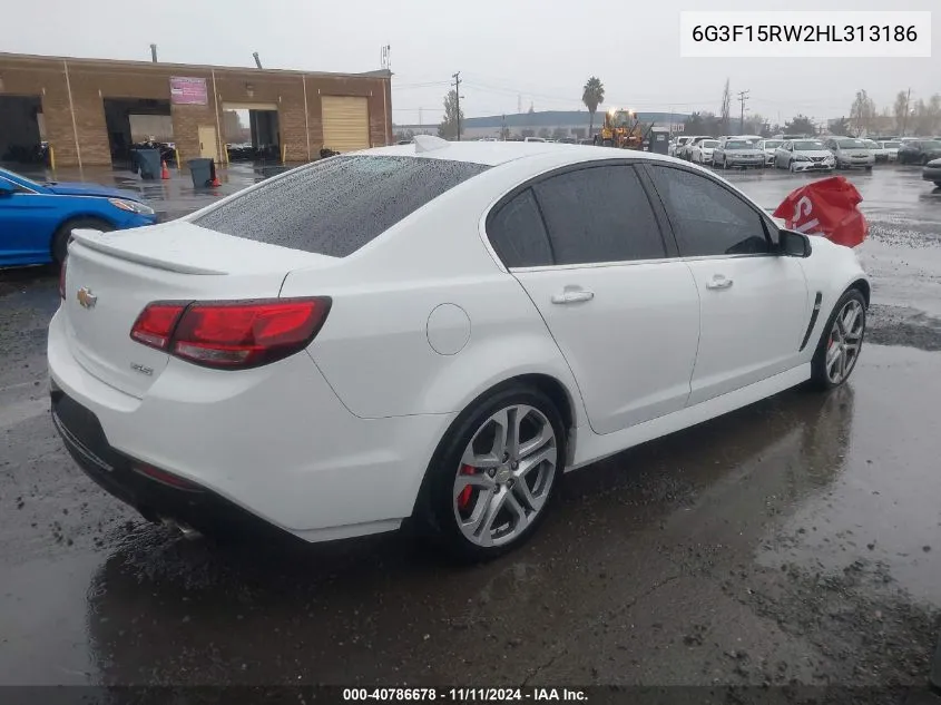 2017 Chevrolet Ss VIN: 6G3F15RW2HL313186 Lot: 40786678