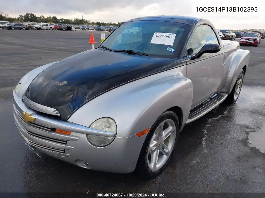 2003 Chevrolet Ssr Ls VIN: 1GCES14P13B102395 Lot: 40724067