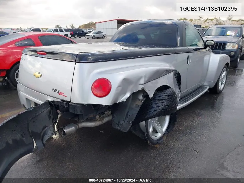 2003 Chevrolet Ssr Ls VIN: 1GCES14P13B102395 Lot: 40724067