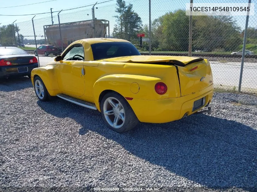 2004 Chevrolet Ssr Ls VIN: 1GCES14P54B109545 Lot: 40500599