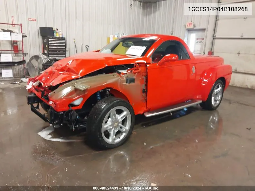 2004 Chevrolet Ssr VIN: 1GCES14P04B108268 Lot: 40524491