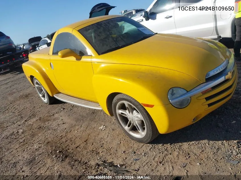 2004 Chevrolet Ssr VIN: 1GCES14P24B109650 Lot: 40680359