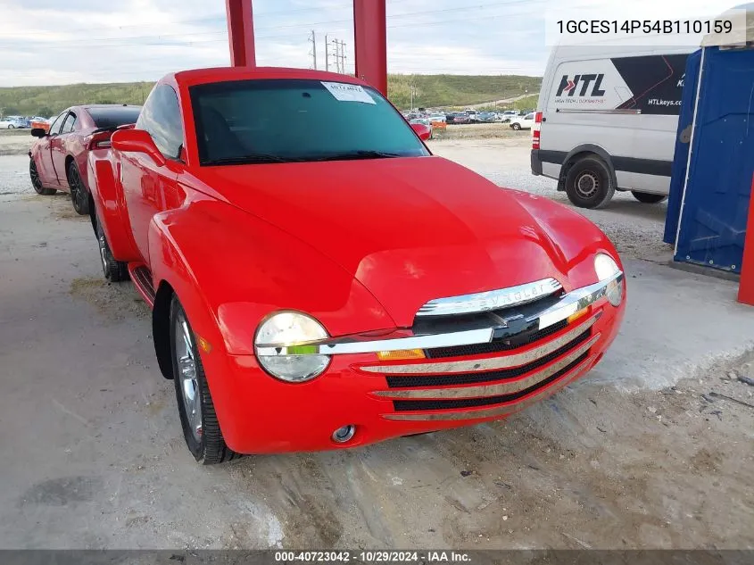 2004 Chevrolet Ssr Ls VIN: 1GCES14P54B110159 Lot: 40723042