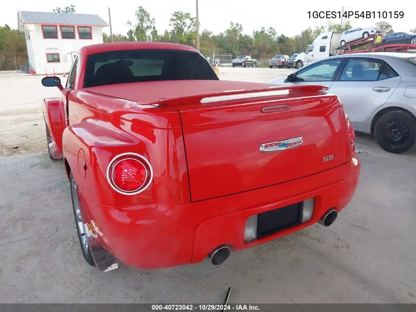 2004 Chevrolet Ssr Ls VIN: 1GCES14P54B110159 Lot: 40723042