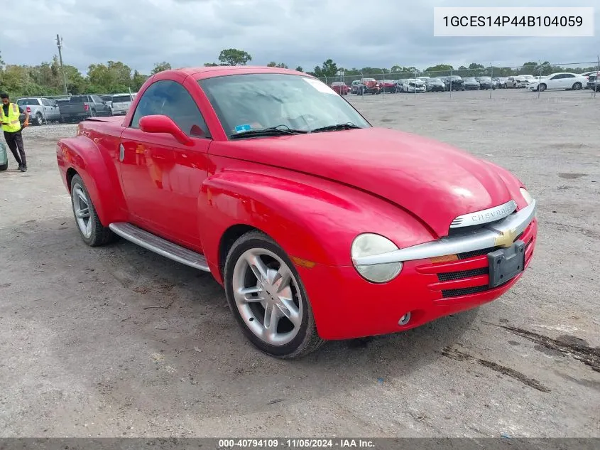 2004 Chevrolet Ssr Ls VIN: 1GCES14P44B104059 Lot: 40794109