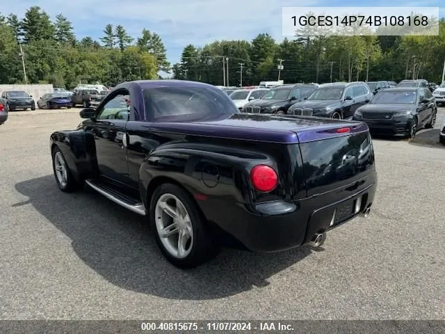 2004 Chevrolet Ssr VIN: 1GCES14P74B108168 Lot: 40815675