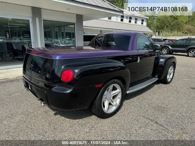 2004 Chevrolet Ssr VIN: 1GCES14P74B108168 Lot: 40815675