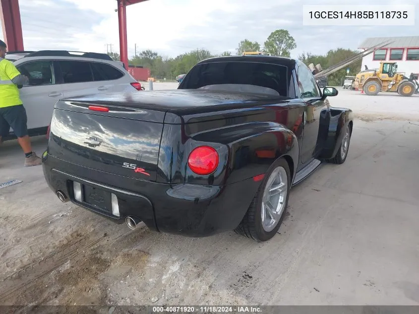 2005 Chevrolet Ssr VIN: 1GCES14H85B118735 Lot: 40871920