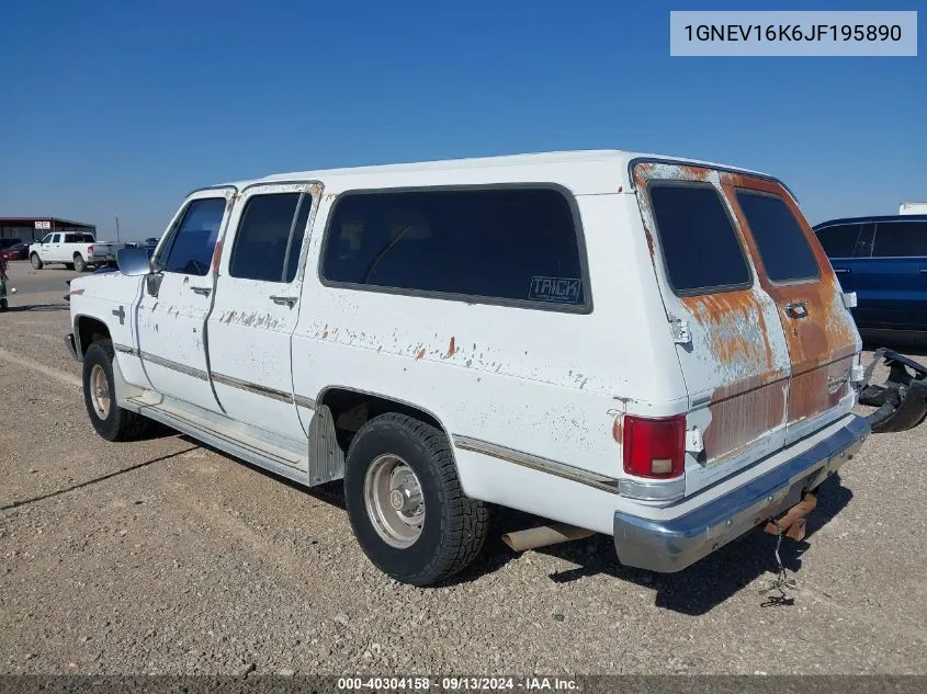 1988 Chevrolet Suburban V10 VIN: 1GNEV16K6JF195890 Lot: 40304158