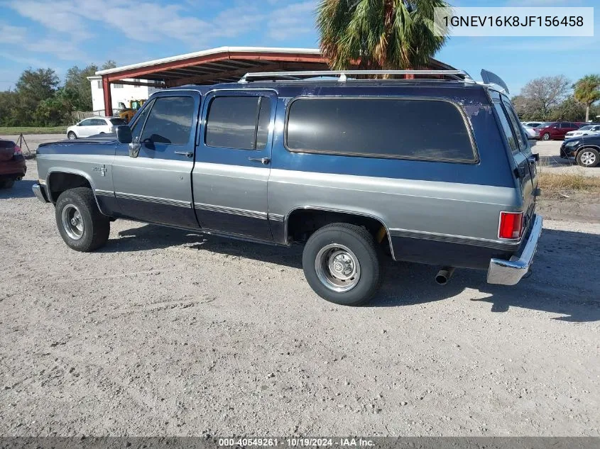 1988 Chevrolet Suburban V10 VIN: 1GNEV16K8JF156458 Lot: 40549261