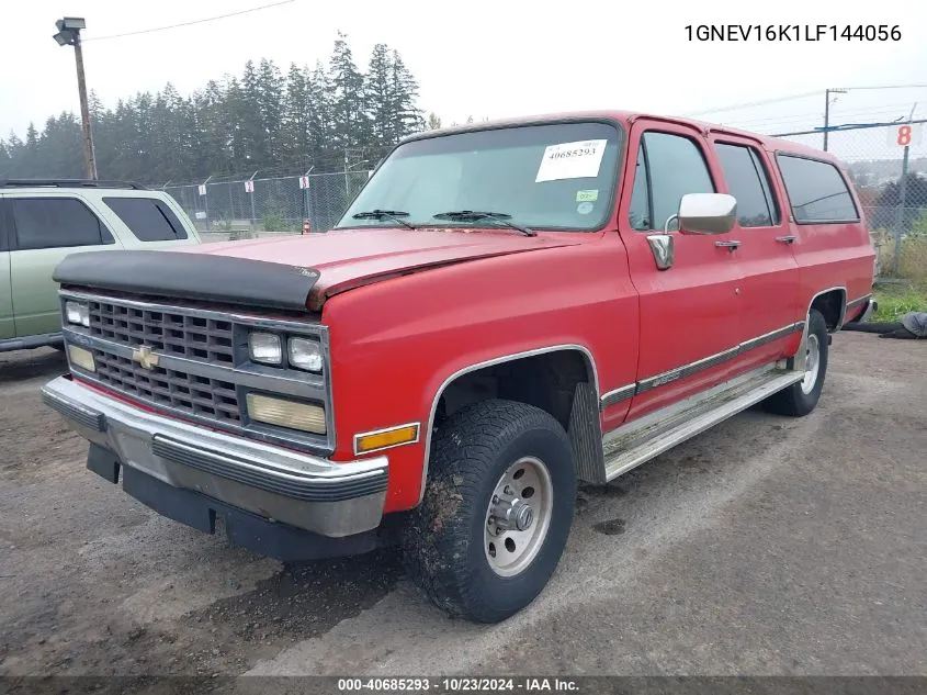 1990 Chevrolet Suburban V1500 VIN: 1GNEV16K1LF144056 Lot: 40685293