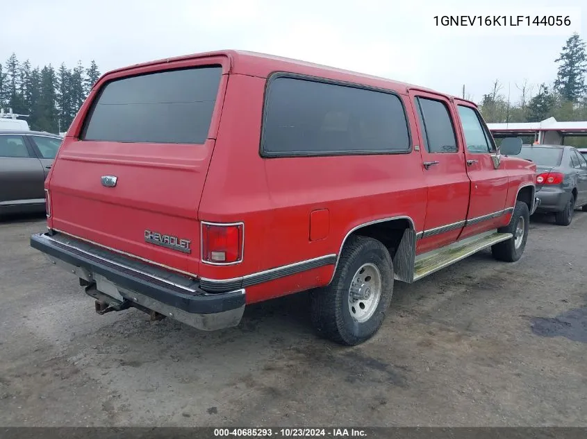 1990 Chevrolet Suburban V1500 VIN: 1GNEV16K1LF144056 Lot: 40685293