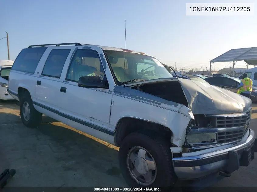 1993 Chevrolet Suburban K1500 VIN: 1GNFK16K7PJ412205 Lot: 40431399