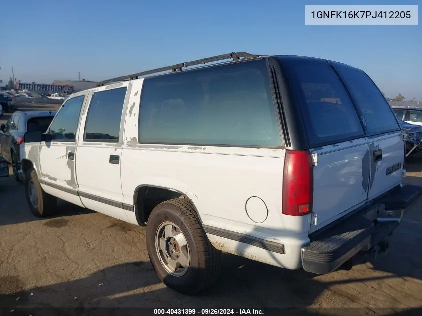 1993 Chevrolet Suburban K1500 VIN: 1GNFK16K7PJ412205 Lot: 40431399