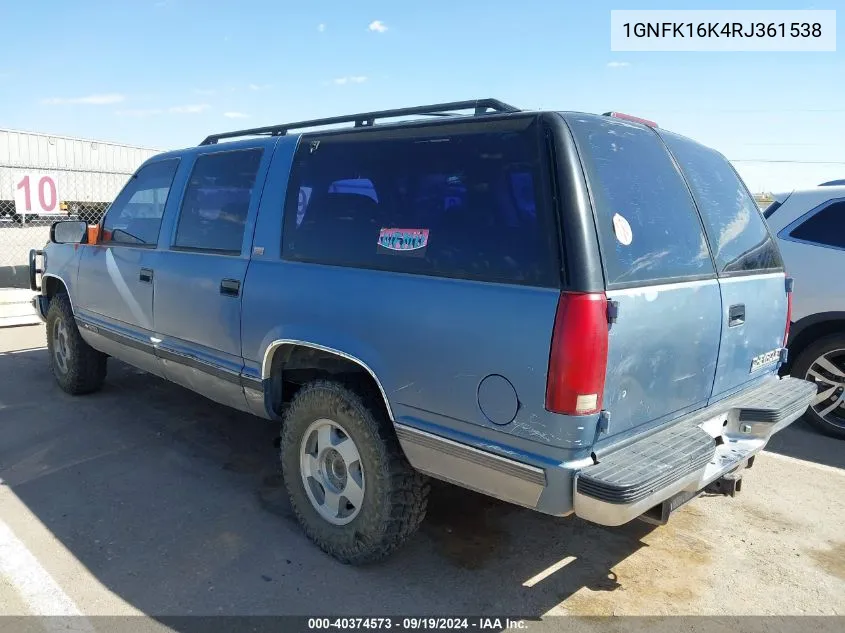 1GNFK16K4RJ361538 1994 Chevrolet Suburban K1500