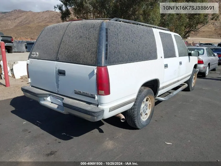 1995 Chevrolet Suburban K1500 VIN: 1GNFK16K7SJ388691 Lot: 40691930