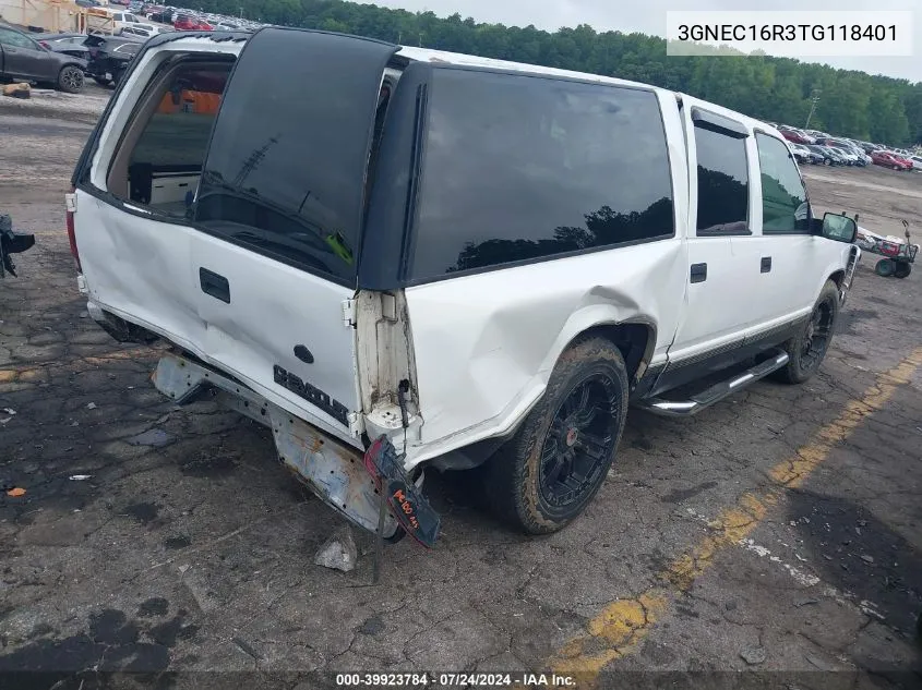 1996 Chevrolet Suburban C1500 VIN: 3GNEC16R3TG118401 Lot: 39923784