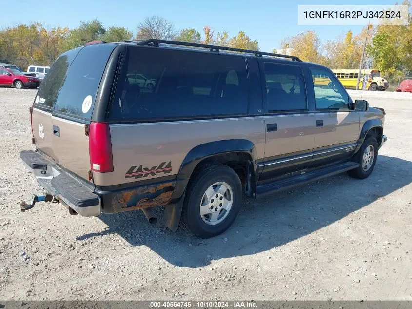 1996 Chevrolet Suburban K1500 VIN: 1GNFK16R2PJ342524 Lot: 40554745