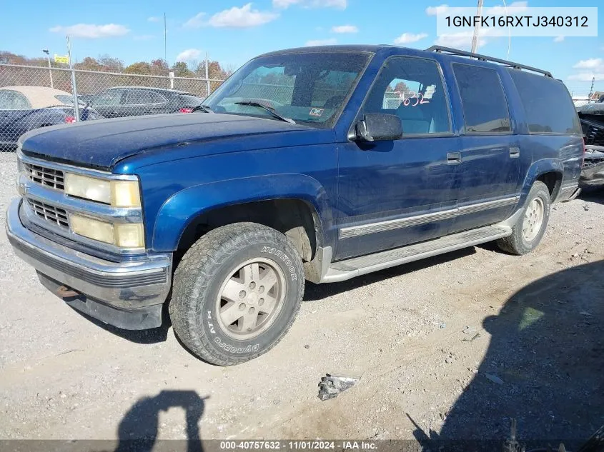 1996 Chevrolet Suburban K1500 VIN: 1GNFK16RXTJ340312 Lot: 40757632