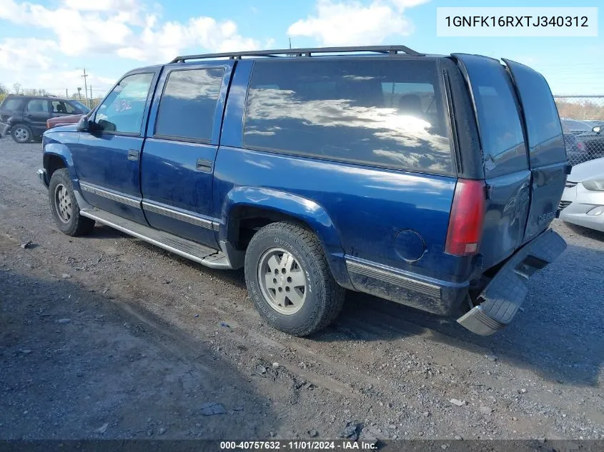 1996 Chevrolet Suburban K1500 VIN: 1GNFK16RXTJ340312 Lot: 40757632