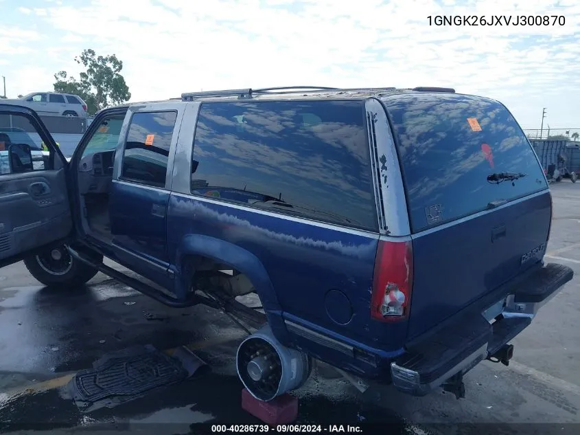 1997 Chevrolet Suburban 2500 VIN: 1GNGK26JXVJ300870 Lot: 40286739