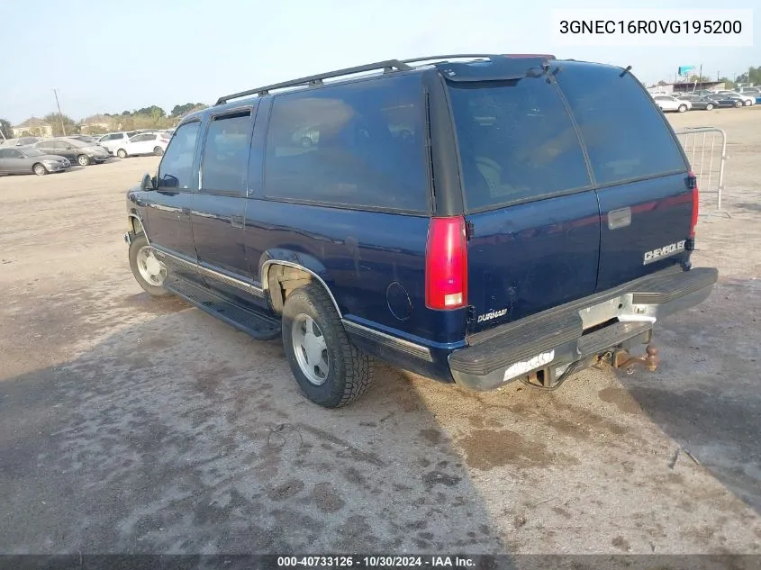 1997 Chevrolet Suburban Lt VIN: 3GNEC16R0VG195200 Lot: 40733126