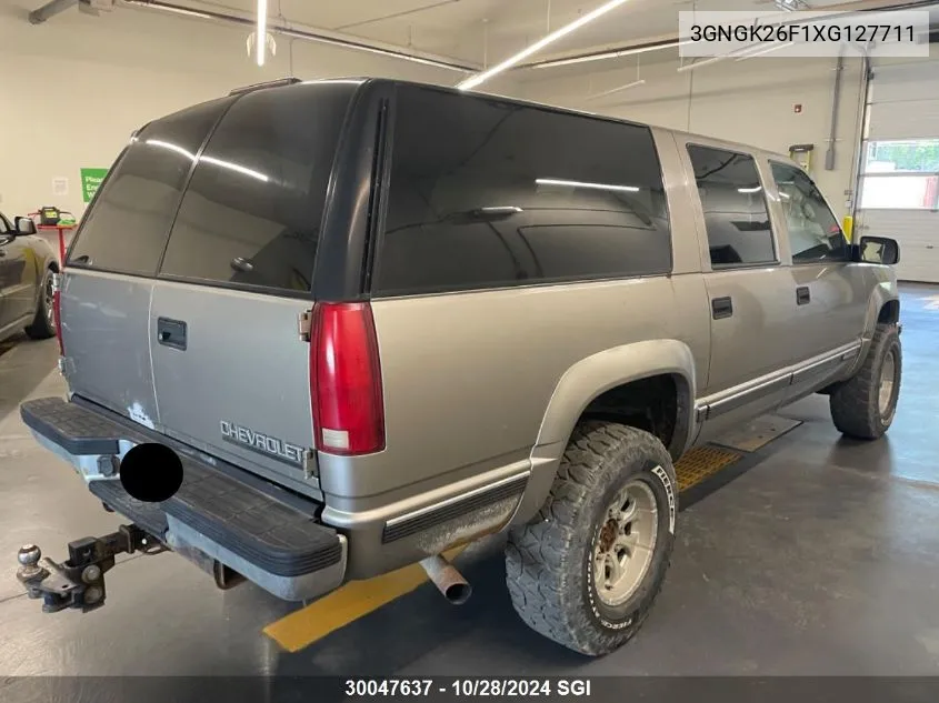 1999 Chevrolet Suburban K2500 VIN: 3GNGK26F1XG127711 Lot: 30047637