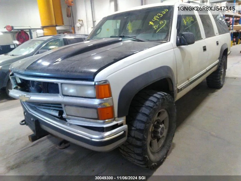 1999 Chevrolet Suburban K2500 VIN: 1GNGK26R8XJ547345 Lot: 30049300