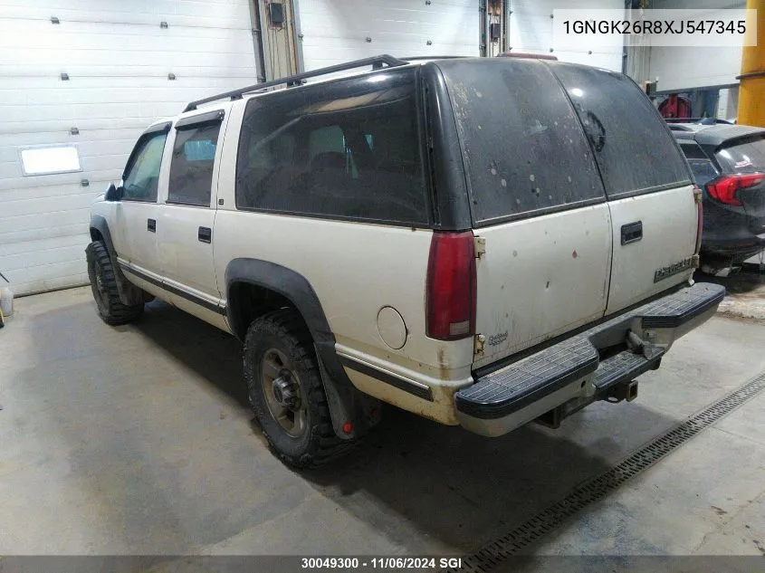 1999 Chevrolet Suburban K2500 VIN: 1GNGK26R8XJ547345 Lot: 30049300