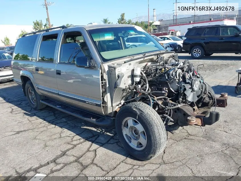 1999 Chevrolet Suburban 1500 VIN: 1GNFK16R3XJ492678 Lot: 39980425