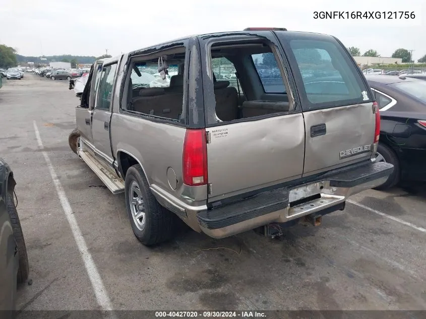 1999 Chevrolet Suburban K1500 VIN: 3GNFK16R4XG121756 Lot: 40427020