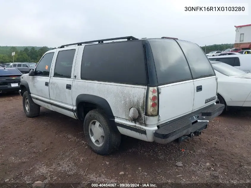 1999 Chevrolet Suburban K1500 VIN: 3GNFK16R1XG103280 Lot: 40454067