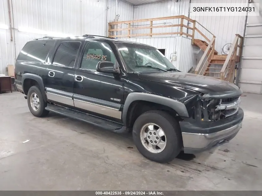 2000 Chevrolet Suburban 1500 Lt VIN: 3GNFK16T1YG124031 Lot: 40422535