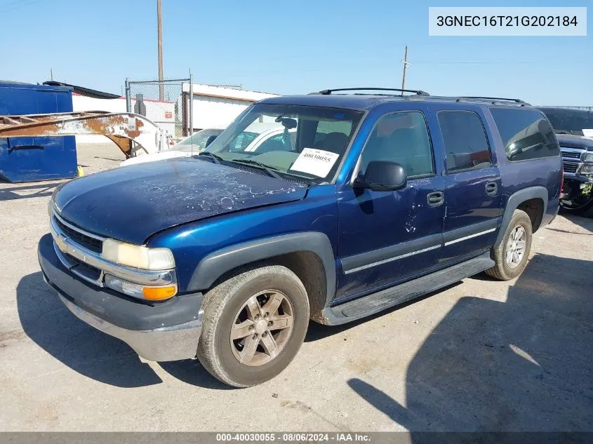 2001 Chevrolet Suburban 1500 Ls VIN: 3GNEC16T21G202184 Lot: 40030055