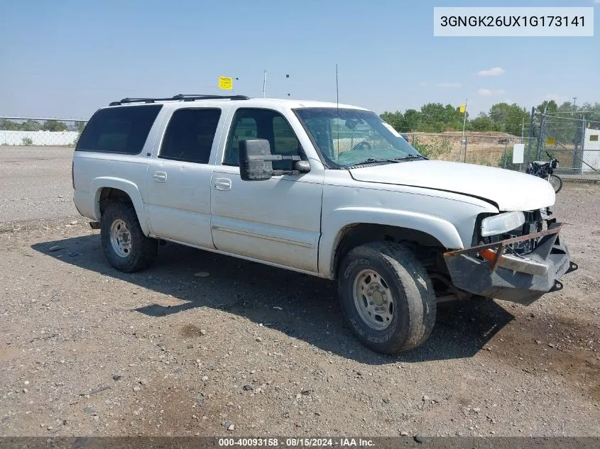 3GNGK26UX1G173141 2001 Chevrolet Suburban 2500 Lt