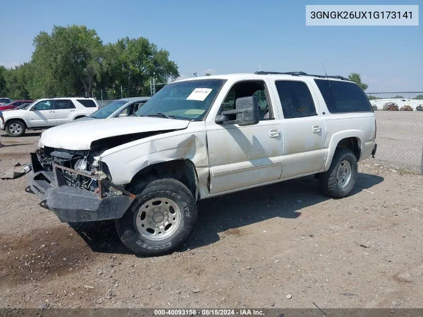 2001 Chevrolet Suburban 2500 Lt VIN: 3GNGK26UX1G173141 Lot: 40093158