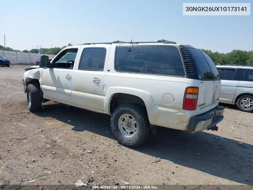 3GNGK26UX1G173141 2001 Chevrolet Suburban 2500 Lt