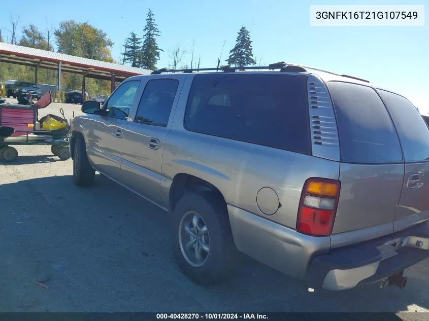 2001 Chevrolet Suburban K1500 VIN: 3GNFK16T21G107549 Lot: 40428270